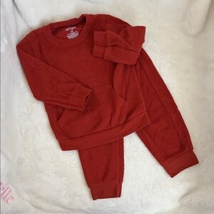 Cat & Jack Red Knit Kids' Outfit